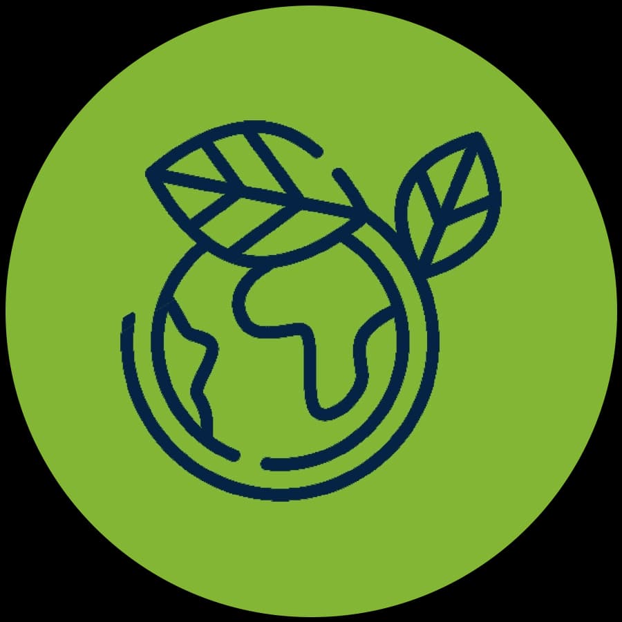 Icône respect de l'environnement et produits éco-friendly